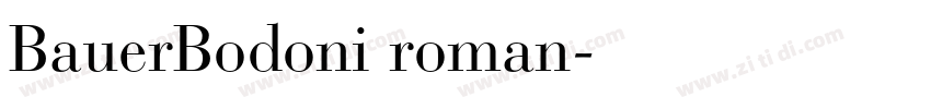 BauerBodoni roman字体转换